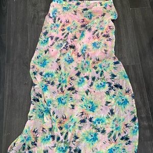 LUSH long skirt with side slit Nordstrom tie dye